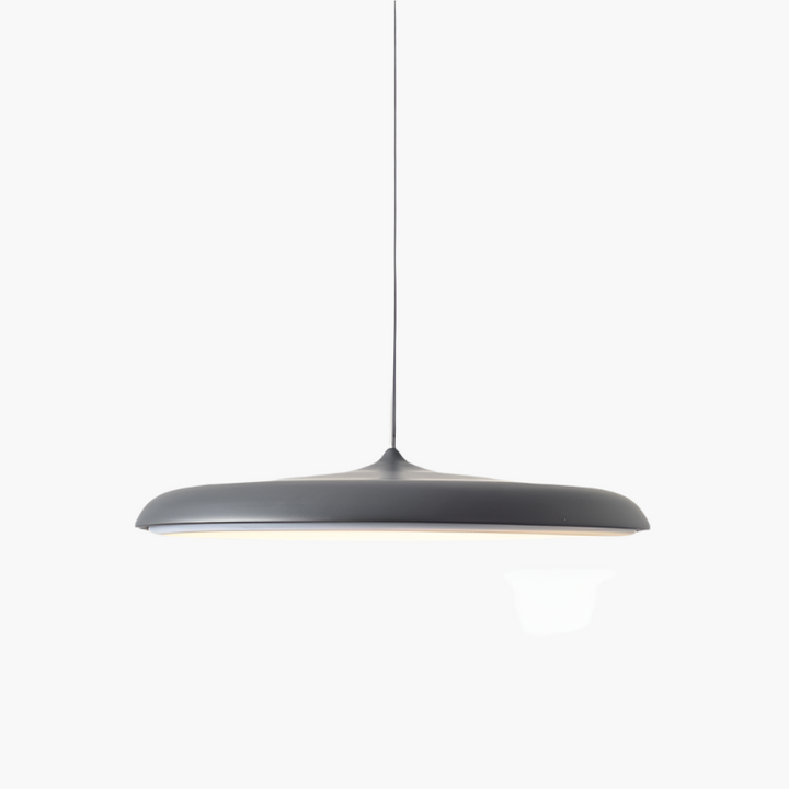 Sleek Scandinavian LED pendant, ideal for modern living rooms and dining areas.