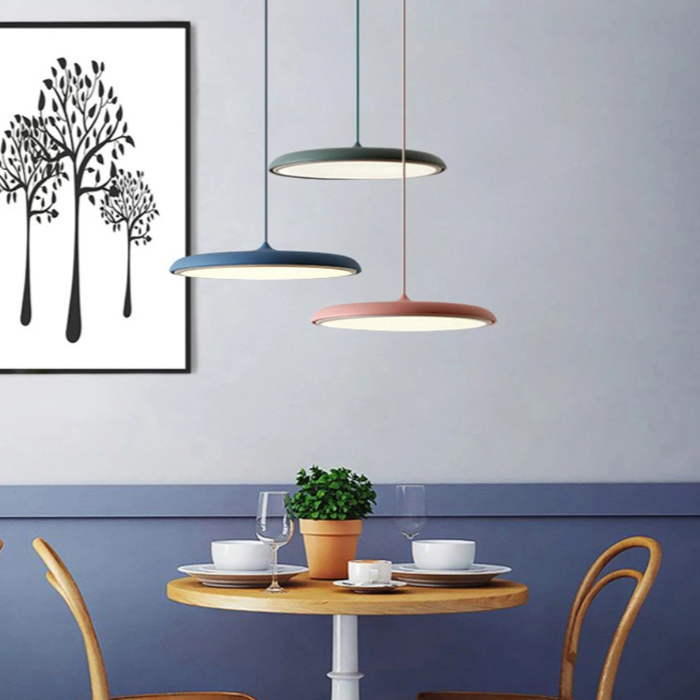 Scandinavian minimalist LED ceiling light fixture, perfect for contemporary homes.
