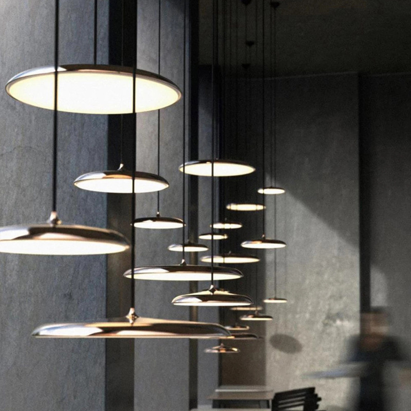 Contemporary LED ceiling lamp, Scandinavian aesthetic, perfect for modern decor.