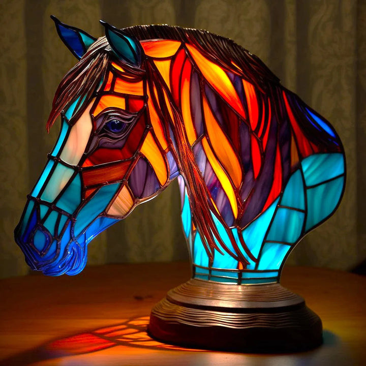 Contemporary living room table lamp, artistic mythical design, a unique statement piece.