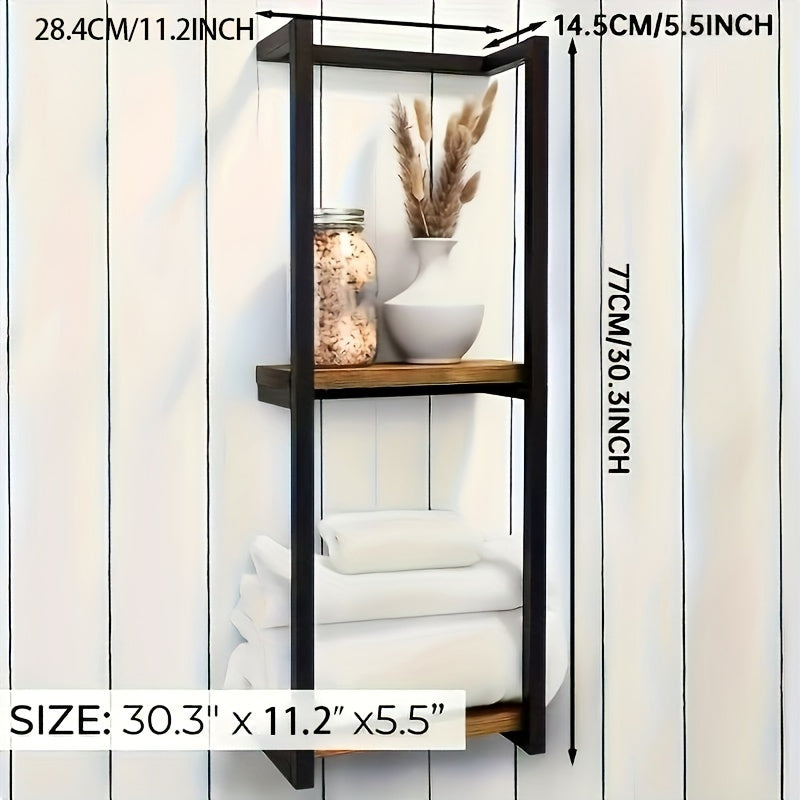 Stainless steel bathroom towel rack for a tidy space. This wall-mounted space saver is a home essential.
