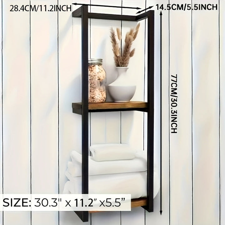 Stainless steel bathroom towel rack for a tidy space. This wall-mounted space saver is a home essential.