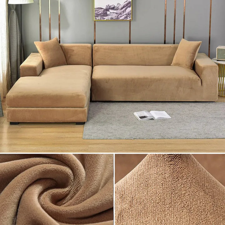 Smart modern stretch cover for sofa, easy to maintain & provides full protection.