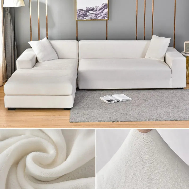 Pet-friendly washable sofa cover, refreshes old furniture, available in various colors.