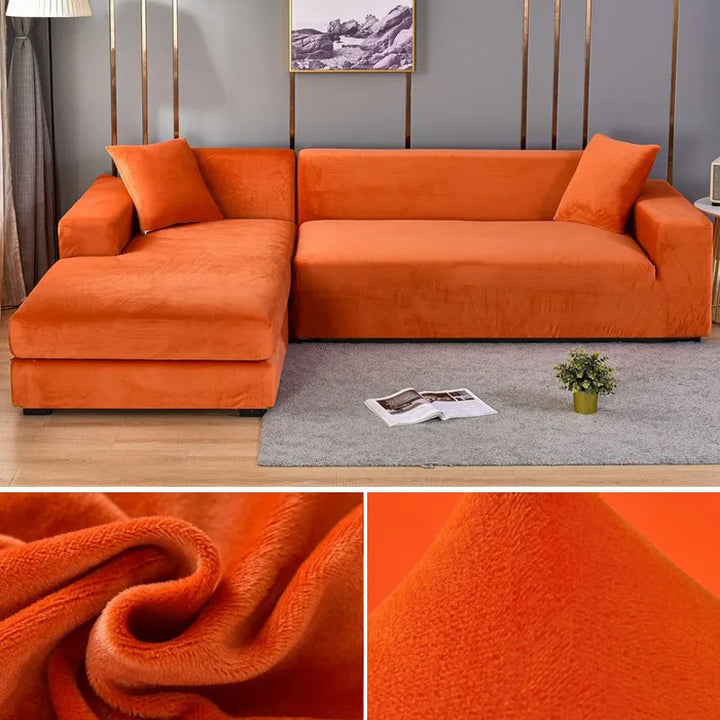 Modern design stretch sofa protector, wrinkle-resistant and pet-friendly solution.
