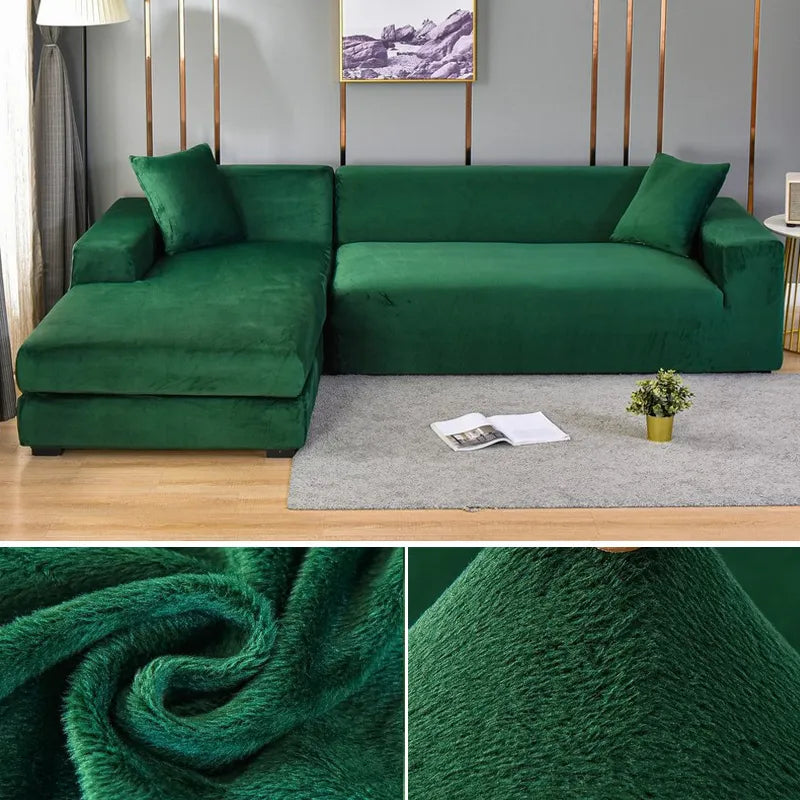 Universal fit slipcover protects your sofa from pets and stains, easy care design.