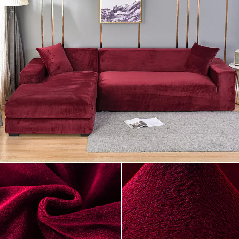 Vibrant green stretch slipcover, transforms your living room, durable and washable.
