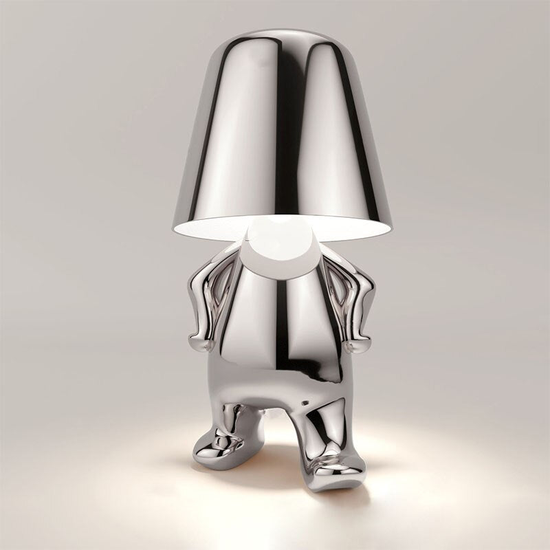 Modern wireless lamp with rechargeable battery, warm glow, sleek design, ideal for home decor, available in various colors.