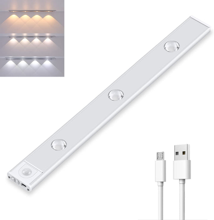 "Motion Sensor LED Light Fixture, wireless, adjustable, sleek design in black, perfect for lighting hallways and living rooms