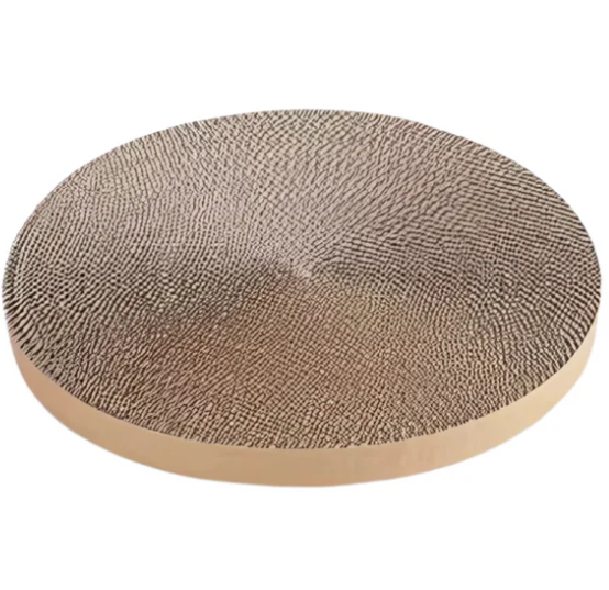 Feline paradise: a dual-purpose cat bed with a luxurious plush cushion and an engaging scratcher.