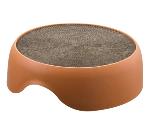 Innovative cat accessory: A comfortable cat bed featuring a soft plush pillow & sturdy sisal scratching area.