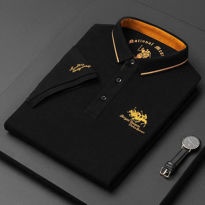 New men's classic polo shirt in cotton blend, short sleeve, ideal casual summer wear