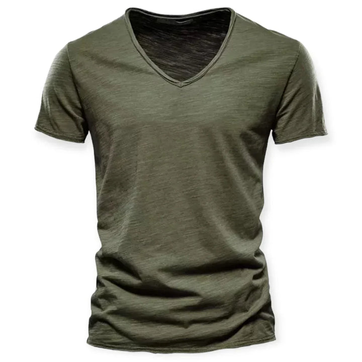Stylish men's classic V-neck t-shirt, an essential cotton tee for everyday fashion