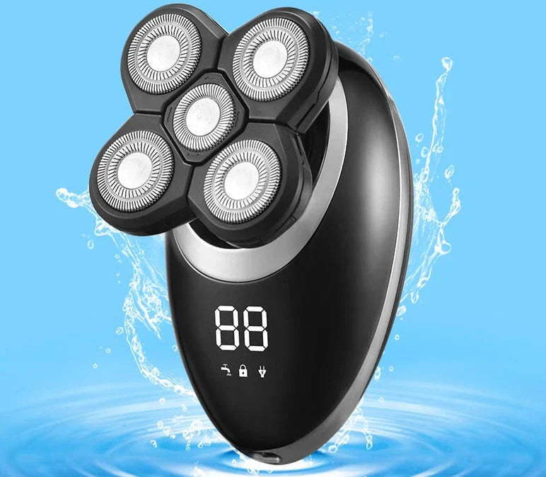Cordless men's shaver with precision blades, perfect for versatile grooming needs.