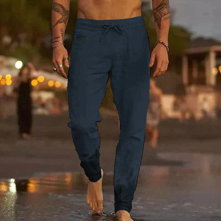 Comfortable men's pants: relaxed fit linen trousers designed for ultimate summer comfort