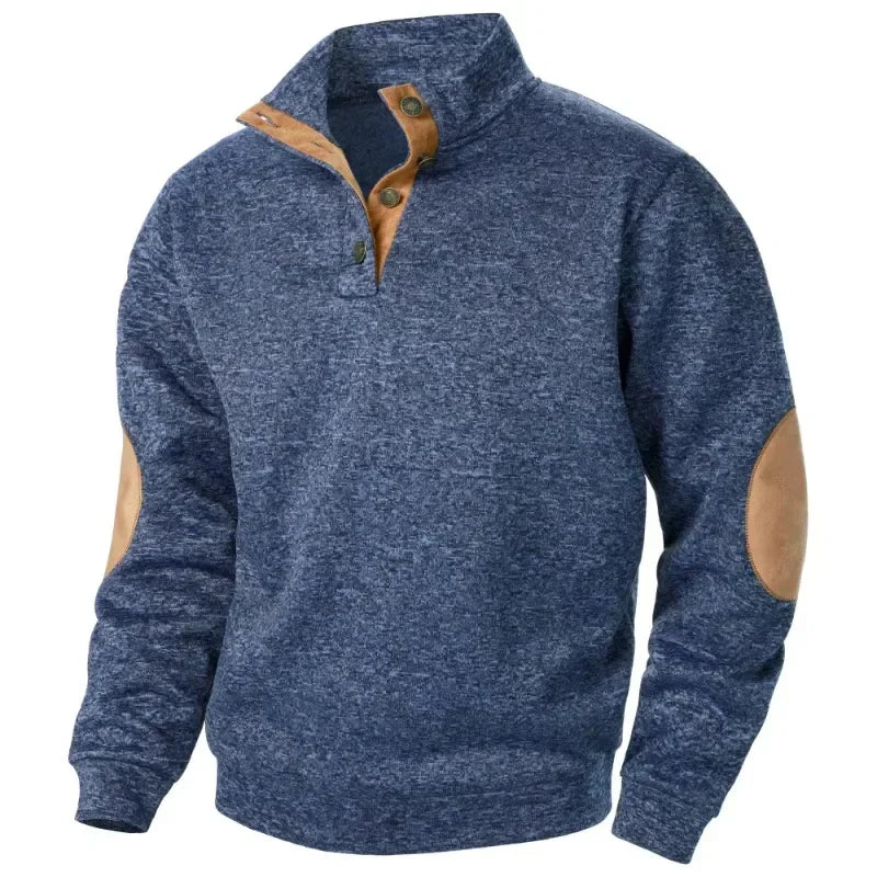 New men's cotton blend V-neck top, versatile for casual wear and men's fashion.