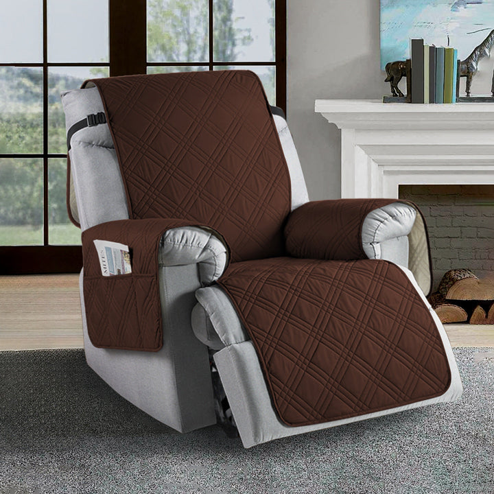 Universal fit recliner slipcover, new and water-resistant, protecting furniture from pets and spills, home decor.