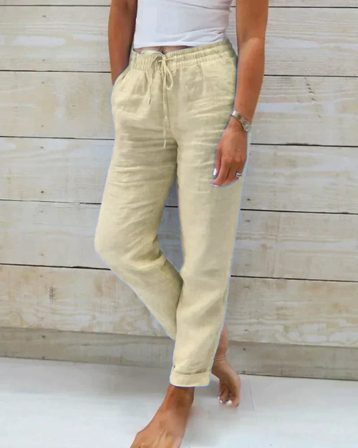 Casual women's breathable linen pants, ideal for warm weather, new arrival