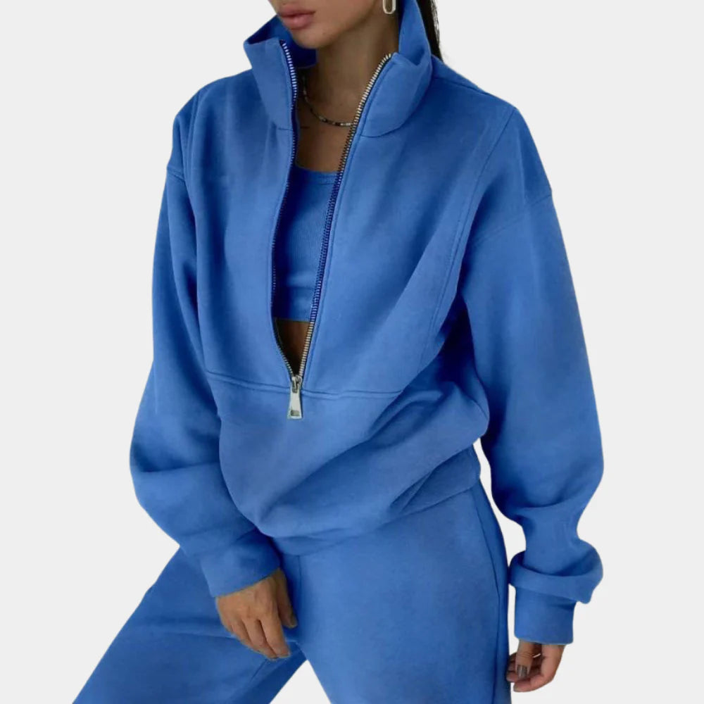 Women's new casual loungewear tracksuit set, a versatile and comfortable cotton blend.