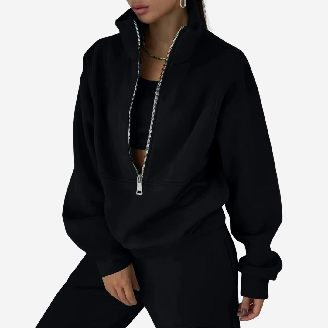Soft cotton blend women's tracksuit, a new two-piece set for ultimate comfort.
