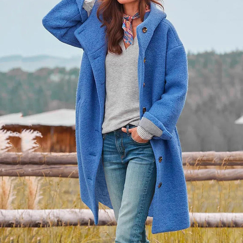 Casual fashion long winter coat for women, new and cozy hooded design for cold weather