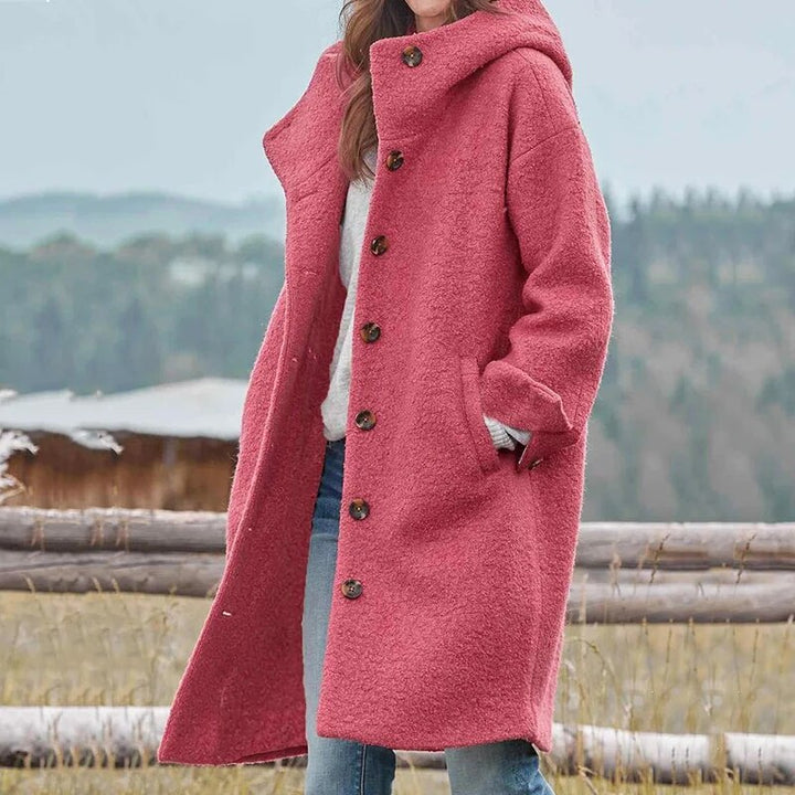 Cozy new fall outerwear: women's hooded polyester winter coat, a fashionable long jacket
