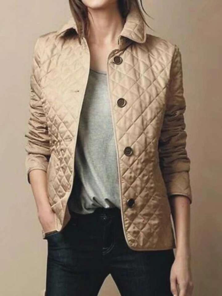 Autumn fashion women's jacket: a new quilted design with a stylish classic collar