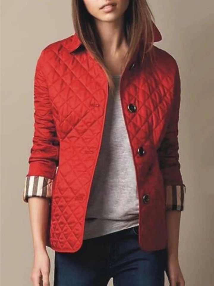 Everyday women's collared quilted jacket, lightweight and comfortable, great for various occasions