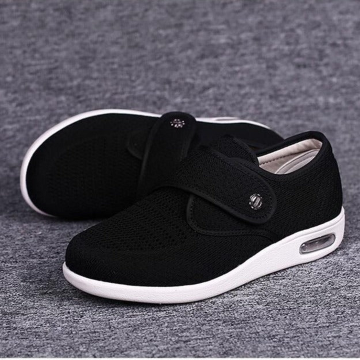 New women's wide fit diabetic comfort shoes, adjustable strap, slip-resistant sole, orthopedic support for daily wear