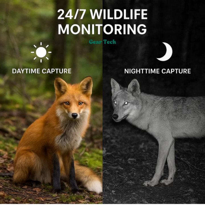 New3 wildlife camera display showing date and time, ready for night vision capture