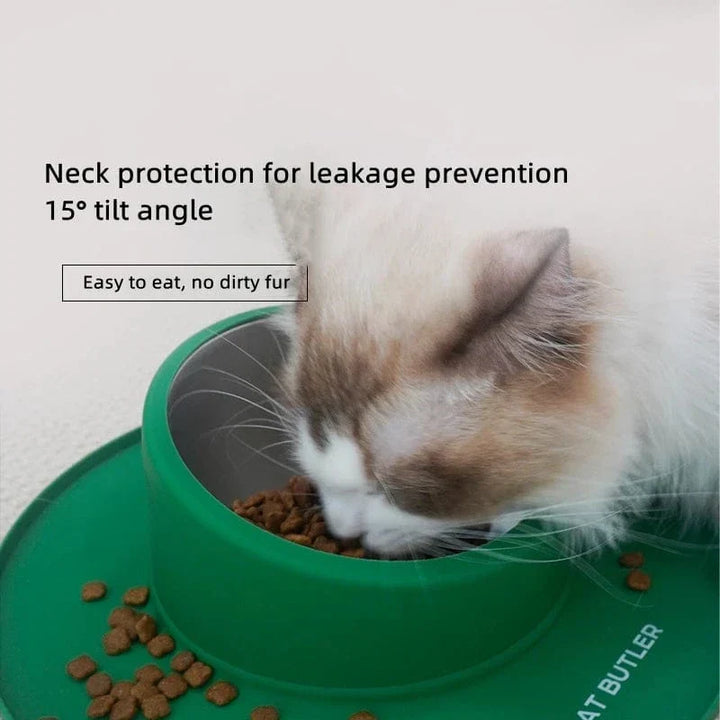 Premium non-slip stainless steel cat bowl. Hygienic, leak-proof, and easy to clean for pet supplies.