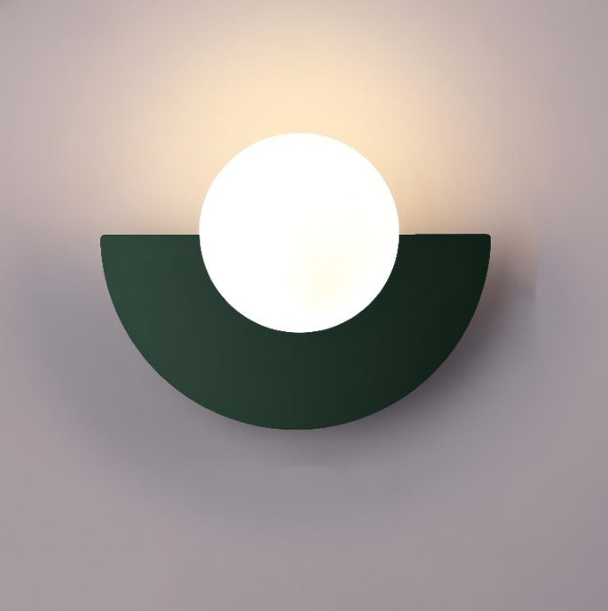 Nordic Style Metal Wall Lamp - Modern Semicircle LED Light