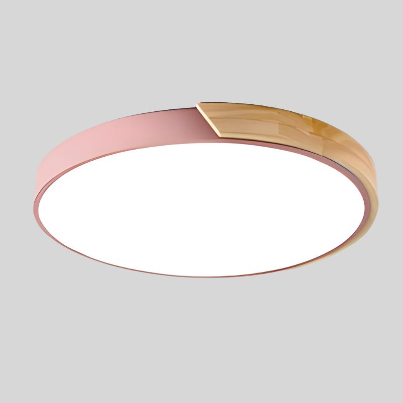 Home decor accent: Nordic wooden macaroon ceiling lamp, providing warm LED lighting.