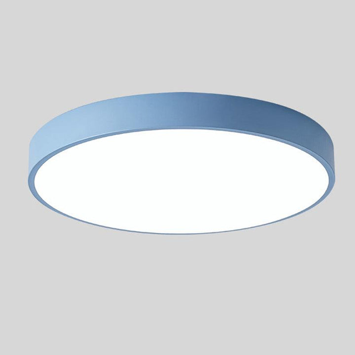 Contemporary wooden ceiling lamp, macaroon shape, LED light for modern home interiors.