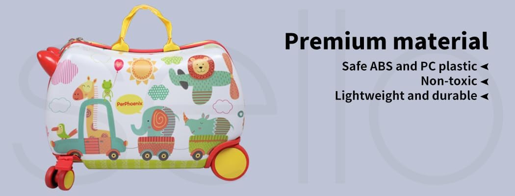 360° wheels kids' scooter suitcase, an octopus patterned 2-in-1 ride-on for travel.