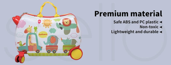 360° wheels kids' scooter suitcase, an octopus patterned 2-in-1 ride-on for travel.