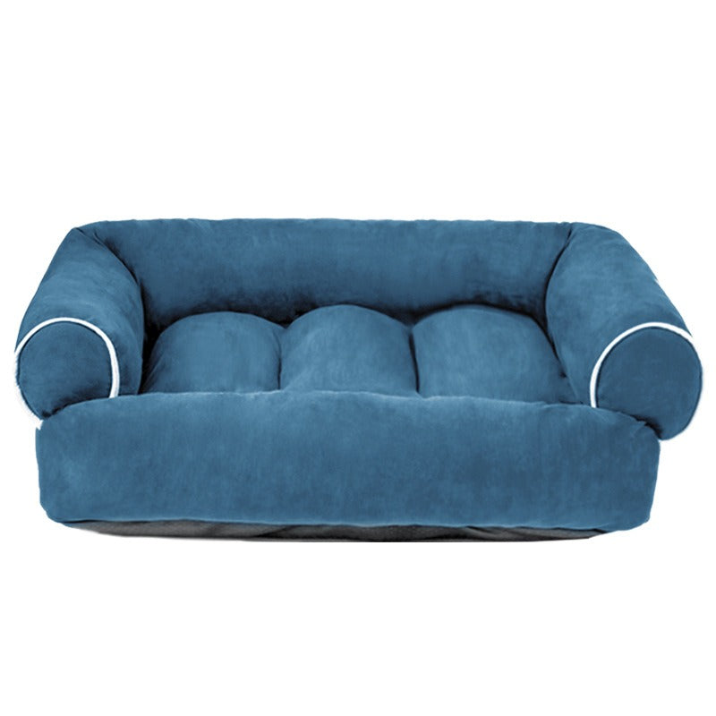 Soft, washable pet sofa bed for dogs, designed with orthopedic foam for ultimate comfort and relaxation.