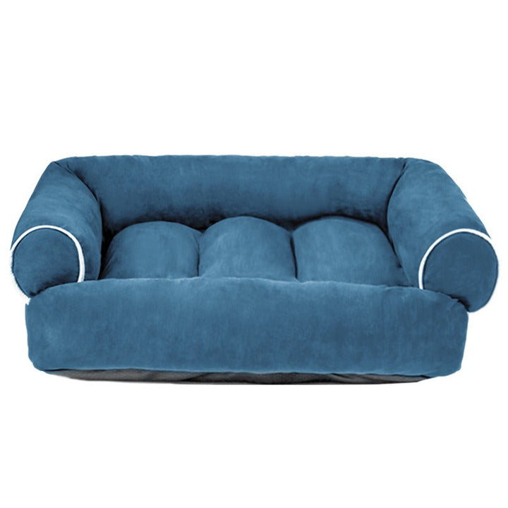 Soft, washable pet sofa bed for dogs, designed with orthopedic foam for ultimate comfort and relaxation.