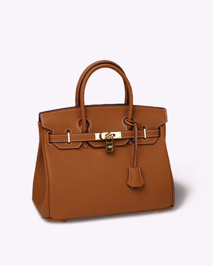 Women's Luxury Leather Tote Bag - Elegant Work & Travel Handbag