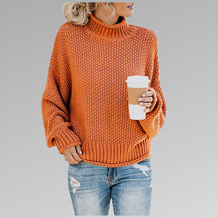 Oversized chunky knit spring sweater for women in a light, comfortable fabric