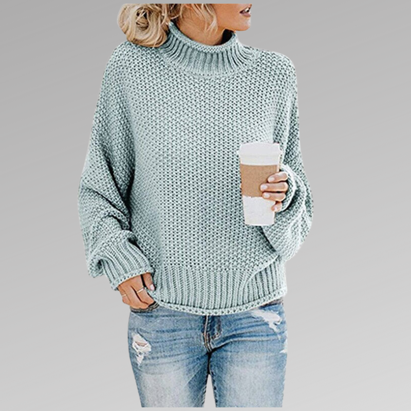 Autumn fashion women's chunky knit oversized sweater, soft and cozy