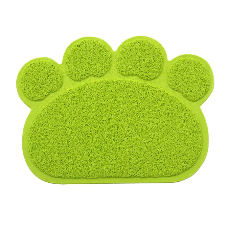 Pet supplies: Paw print cat litter mat for mess reduction. A durable & easy-clean litter catcher for tidy floors.