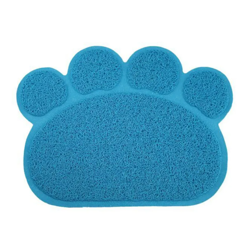 Charming paw print cat mat enhances home decor while effectively reducing litter scatter. A practical & durable pet accessory.