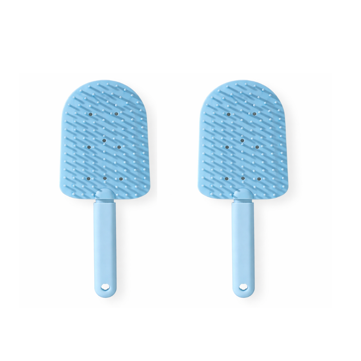 Professional pet shedding tool. This grooming brush effectively removes dead hair, reducing mess & improving your pet's comfort.