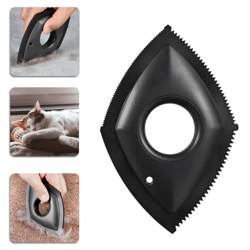 Versatile pet hair remover for cats & dogs. Cleans furniture, clothes, carpets & car seats. Home organization tool.