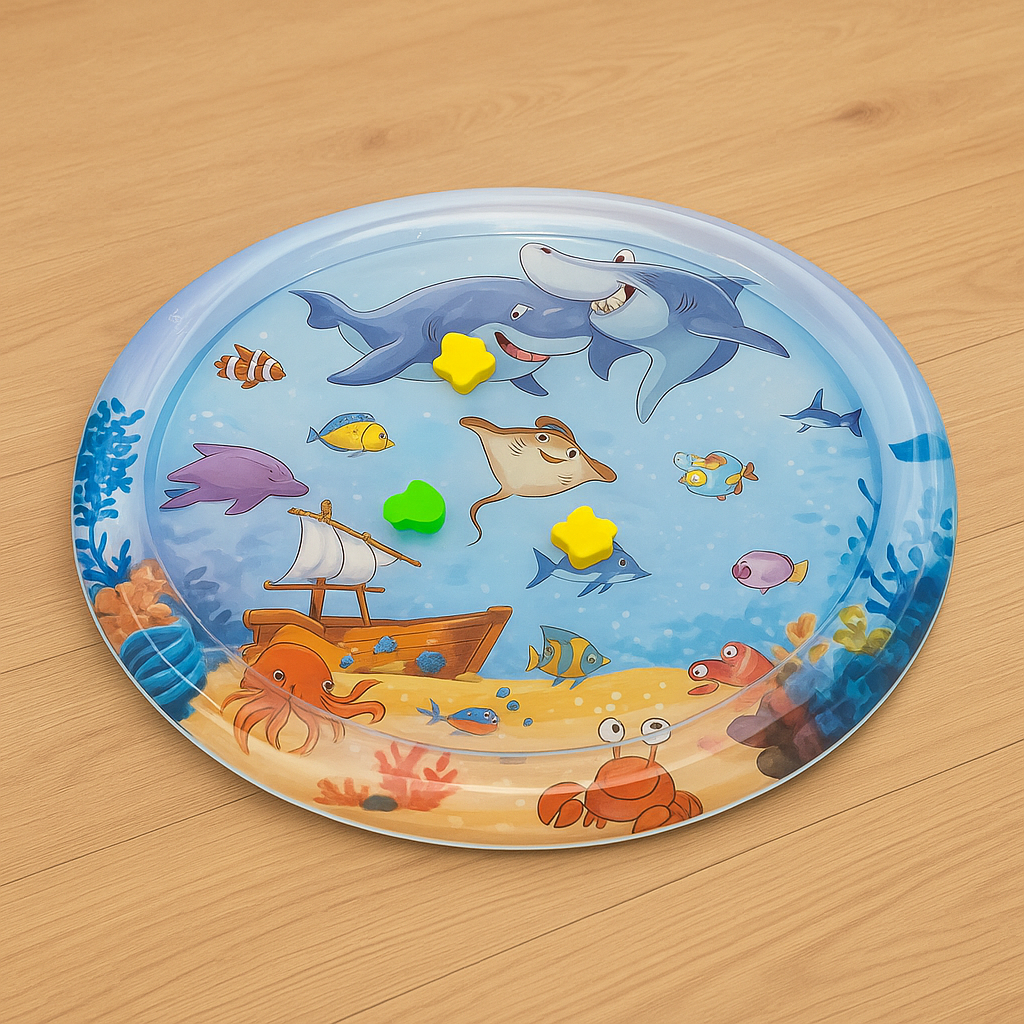 Pet's Interactive Cooling Water Play Mat provides refreshing summer fun & sensory comfort for dogs & cats.
