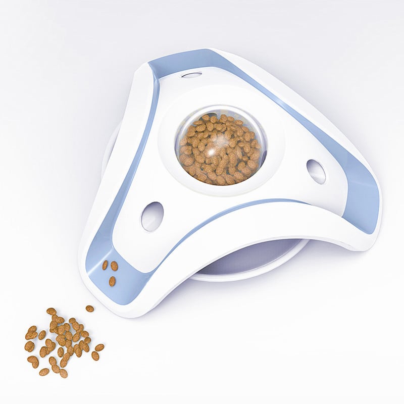 Dog & cat slow feeder bowl with 3D maze for mental stimulation and controlled eating.