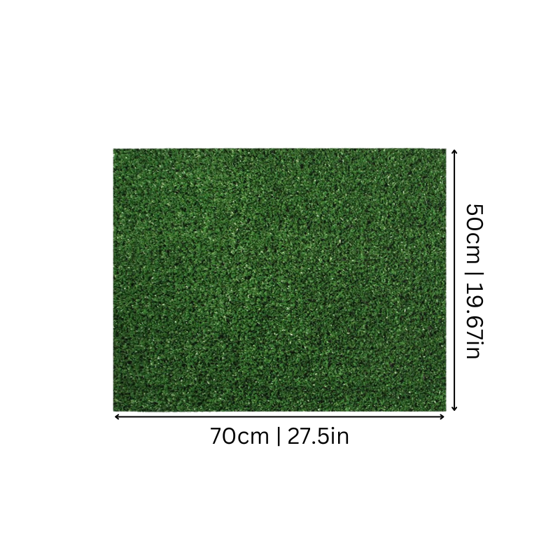 Easy-clean artificial pet grass training mat for indoor & outdoor use. Durable synthetic turf for dogs.