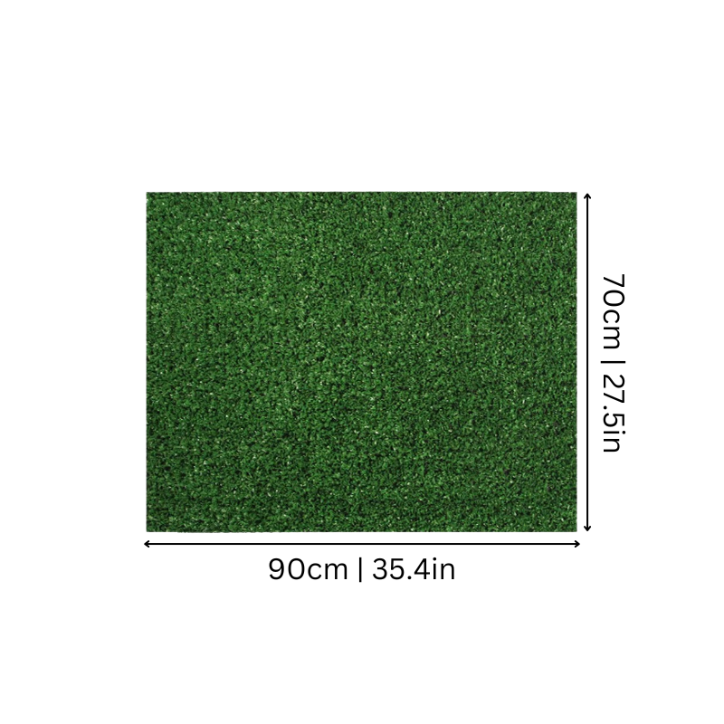 Durable artificial pet grass mat for indoor/outdoor use. Easy-clean synthetic turf, perfect for dog potty training.