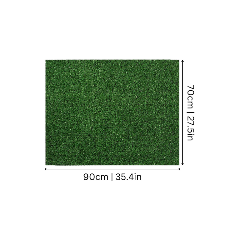 Durable artificial pet grass mat for indoor/outdoor use. Easy-clean synthetic turf, perfect for dog potty training.